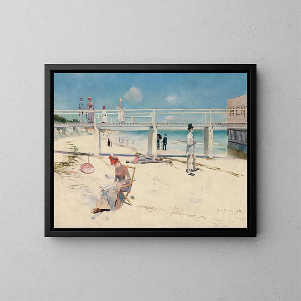 A holiday in Menton - Charles Conder — framed artwork on a wall