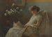 Een comfortabele hoek - Charles Courtney Curran — weergave van het kunstwerk