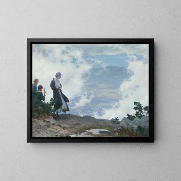 Na de storm - Charles Courtney Curran — ingelijst kunstwerk aan de muur