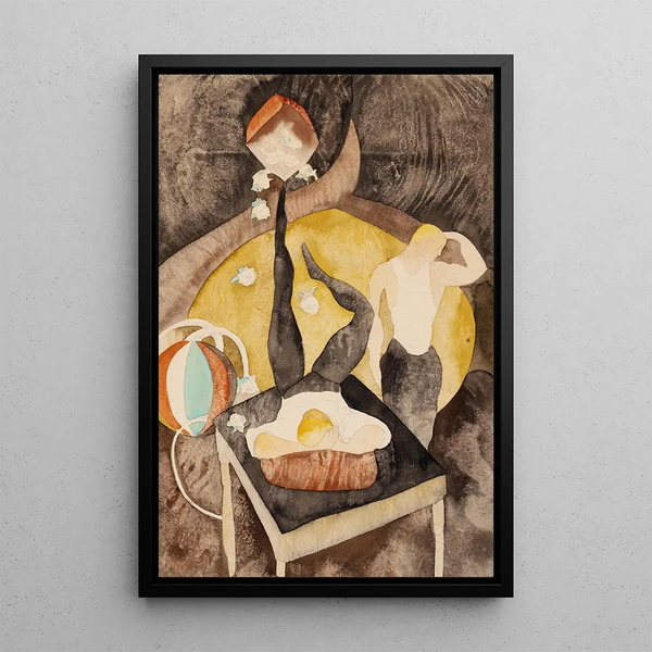 Reproductie van het schilderij En vaudeville, twee acrobaten jongleurs - Charles Demuth