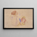 Vrouw met kind in rood kostuum - Charles Demuth — ingelijst kunstwerk aan de muur