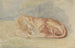 Luipaard slapend - Charles Edmond Saint-Marcel-Cabin — weergave van het kunstwerk
