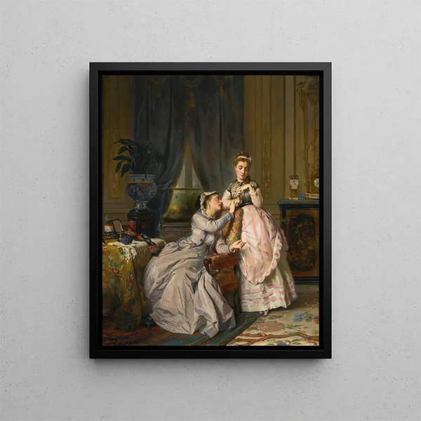 Sisters - Charles Édouard Boutibonne — framed artwork on a wall