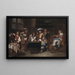Spelers van trictrac - Charles Emmanuel Biset — ingelijst kunstwerk aan de muur