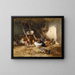 Poulettes - Charles Émile Jacque — ingelijst kunstwerk aan de muur