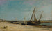 Boten aan de kust bij Étaples - Charles François Daubigny — weergave van het kunstwerk
