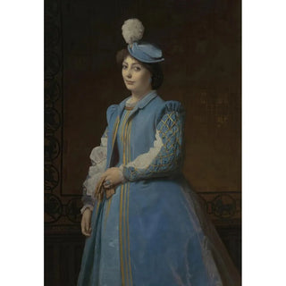 Charles Franois Jalabert - Portrait of a lady in blue.webp