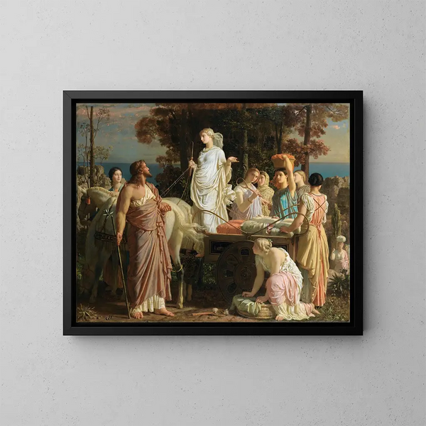 Ulysses and Nausicaa - Charles Gleyre — framed artwork on a wall