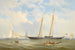 De scheepstrawler Viking van de Royal Yacht Squadron voor anker bij Cowes - Charles Gregory — weergave van het kunstwerk