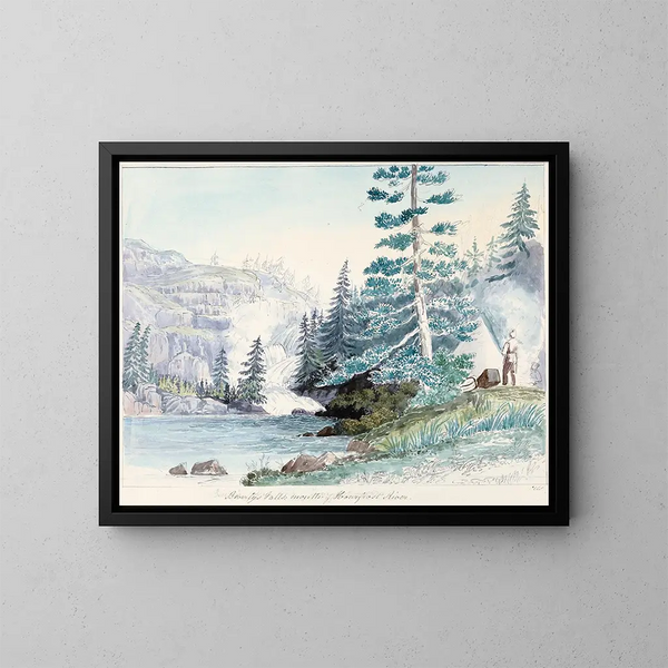 van Beverley watervallen bij de monding van de Hoar Frost-rivier - Charles Hamilton Smith — ingelijst kunstwerk aan de muur