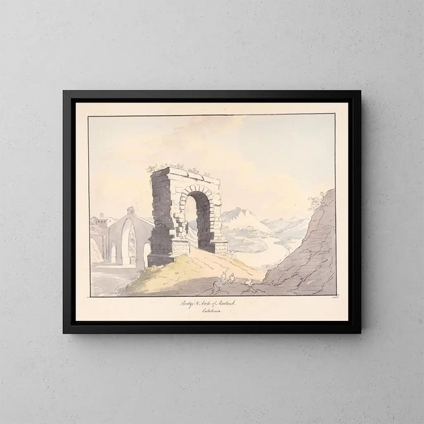 Arc van de brug van Martorel, Catalonië - Charles Hamilton Smith — ingelijst kunstwerk aan de muur