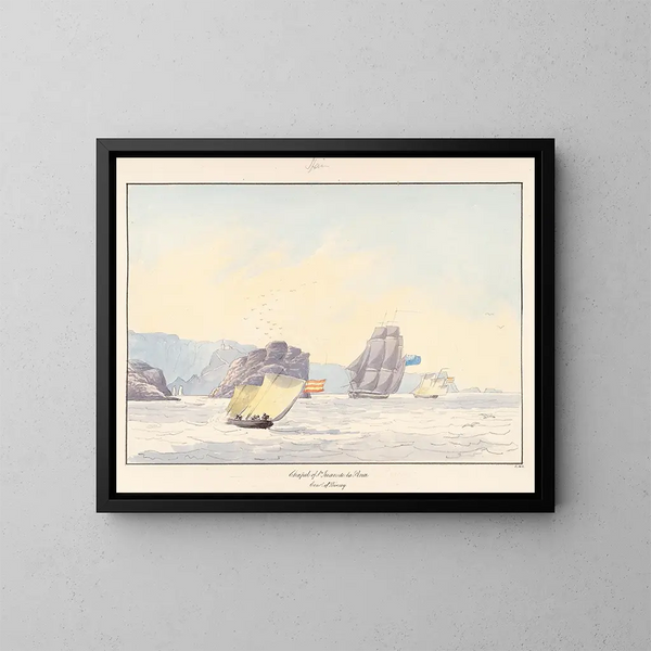 Kapel van San Juan de la Peña, Kust van Biscayen - Charles Hamilton Smith — ingelijst kunstwerk aan de muur
