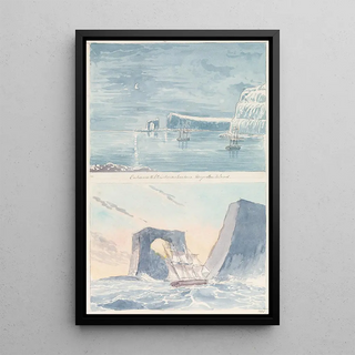 Charles Hamilton Smith - Entrance to Christmas Harbour Kerguelen Island and The Arched Rock Christmas Harbour.webp