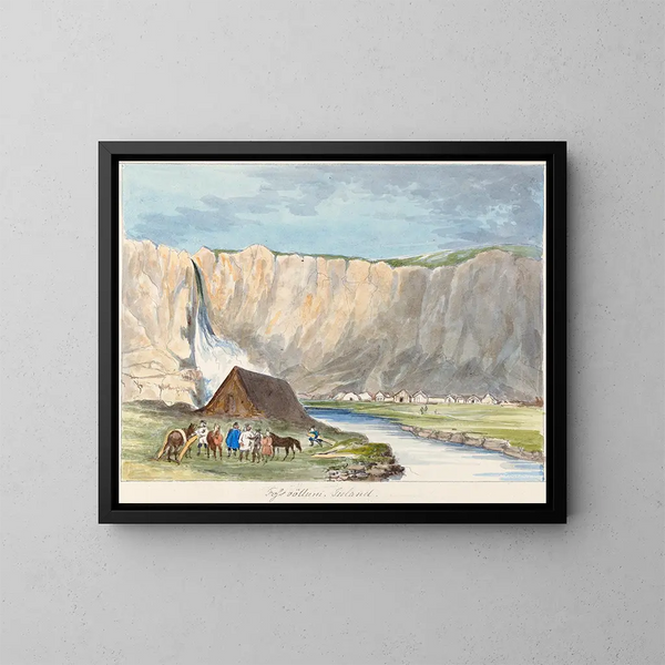 Fossvllum Islande - Charles Hamilton Smith — ingelijst kunstwerk aan de muur