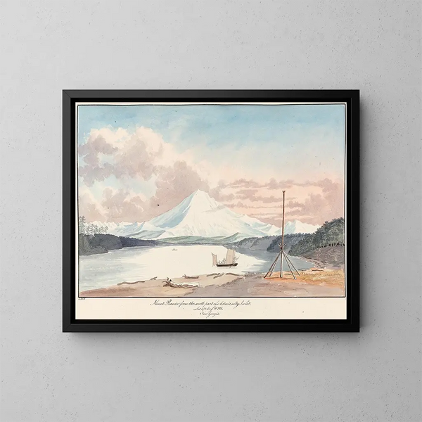 van Mont Rainier vanaf het zuidelijke deel van de Admiralty-inlaat - Charles Hamilton Smith — ingelijst kunstwerk aan de muur