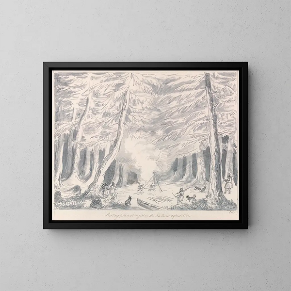 Lieu de repos nocturne lors de l'expédition du Nord - Charles Hamilton Smith — ingelijst kunstwerk aan de muur