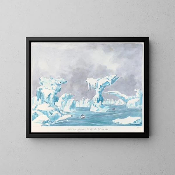 scène tussen het ijs in de poolzee - Charles Hamilton Smith — ingelijst kunstwerk aan de muur