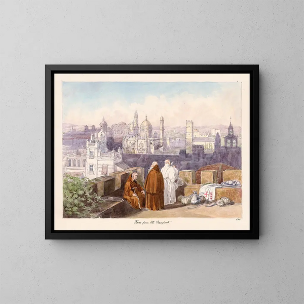 Xérès vanaf de stadsmuren - Charles Hamilton Smith — ingelijst kunstwerk aan de muur