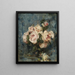 Natuurschilderij met rozen in een glazen vaas - Charles Hermans — ingelijst kunstwerk aan de muur