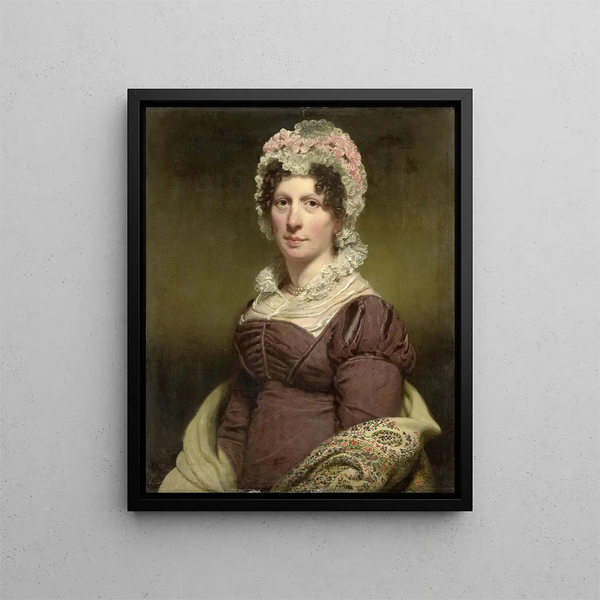Portrait of a Woman - Charles Howard Hodges — framed artwork on a wall