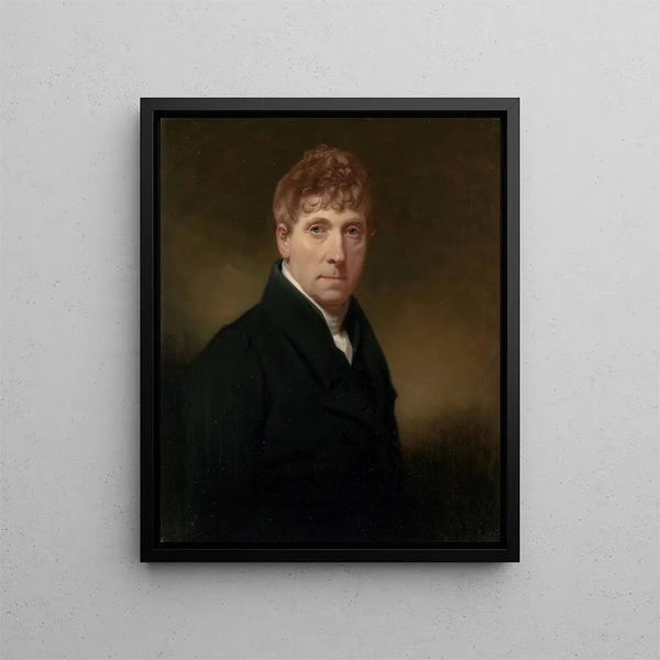 Self-portrait - Charles Howard Hodges — framed artwork on a wall
