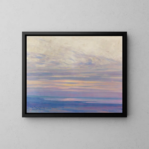 Morning ambiance by the Lake of Constance - Charles Johann Palmi — framed artwork on a wall