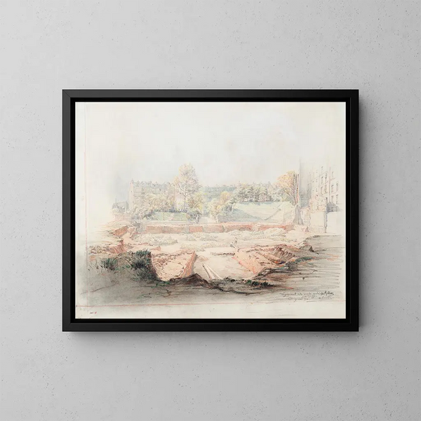 Dégagement de la seconde moitié des Arènes Rue Monge - Charles Jouas — framed artwork on a wall