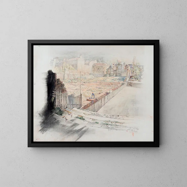 Dégagement de la seconde partie des Arènes de la rue Monge - Charles Jouas — framed artwork on a wall