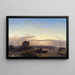 Winter op het IJ voor Amsterdam - Charles Leickert — ingelijst kunstwerk aan de muur