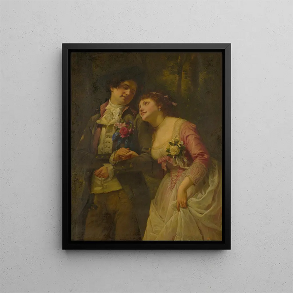 The Fiancés - Charles Louis Müller — framed artwork on a wall