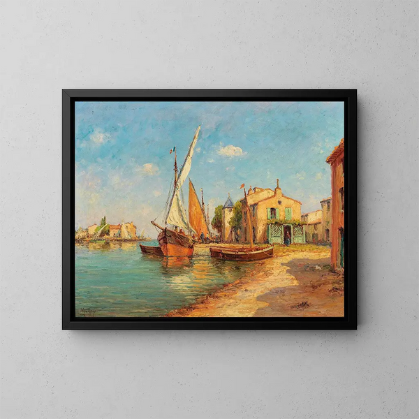 Tang de Berre - Charles Malfroy — framed artwork on a wall