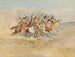 Groep van de Blackfeet-oorlog - Charles Marion Russell — weergave van het kunstwerk