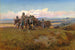 In het vijandige land - Charles Marion Russell — weergave van het kunstwerk