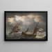 Schepen in een storm - Charles Martin Powell — ingelijst kunstwerk aan de muur