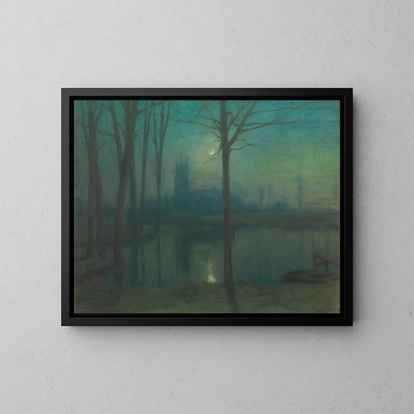 Evening in Royston - Charles Mertens — framed artwork on a wall
