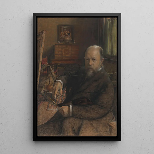 Reproduction of the painting The painter Frans Van Leemputten - Charles Mertens