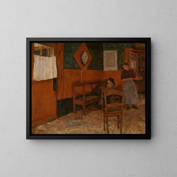 L'Auberge rouge - Charles Mertens — framed artwork on a wall