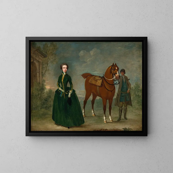 Portrait of Mrs. Thomas Congreve née Anna Catherine Handasyde - Charles Philips — framed artwork on a wall