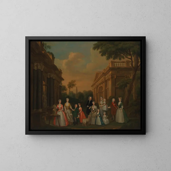 Les familles Watson-Wentworth et Finch - Charles Philips — framed artwork on a wall