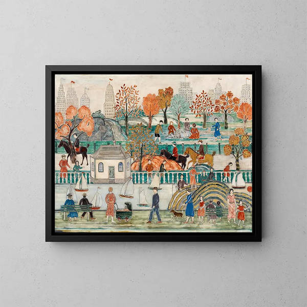 Central Park - Charles Prendergast — framed artwork on a wall