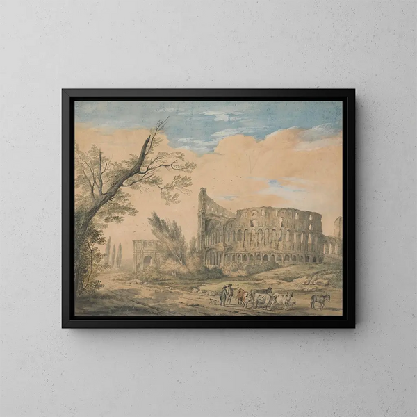 The Colosseum of Rome - Charles Robertson — framed artwork on a wall