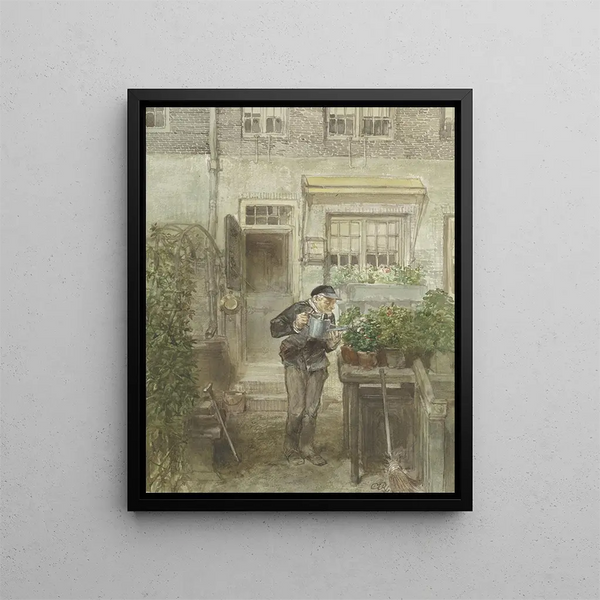 L'amoureux des fleurs - Charles Rochussen — framed artwork on a wall