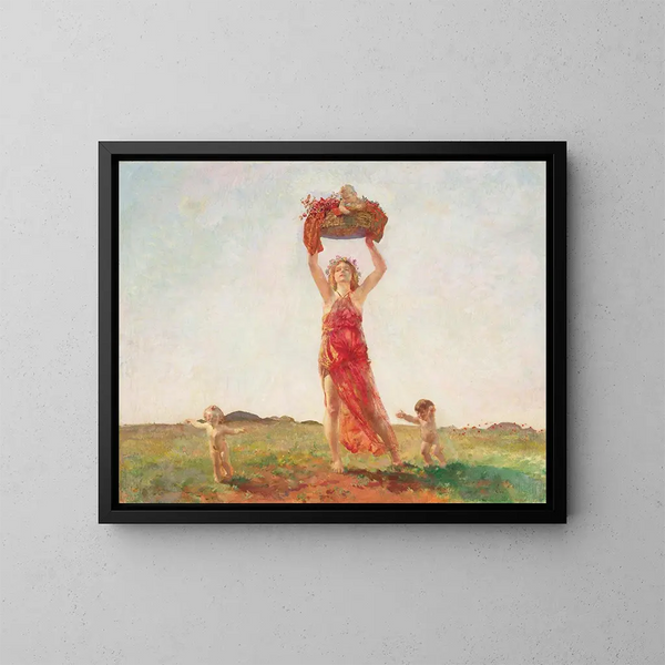 Syrid et Pattatos - Charles Sims — framed artwork on a wall
