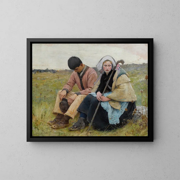 Auvers-sur-Oise - Charles Sprague Pearce — framed artwork on a wall