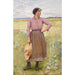 in het veld met klaprozen in Auvers-sur-Oise - Charles Sprague Pearce — weergave van het kunstwerk