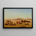 van een rustende karavaan, Het Karnak-tempel, Thebe in de verte - Charles Théodore Frère — ingelijst kunstwerk aan de muur
