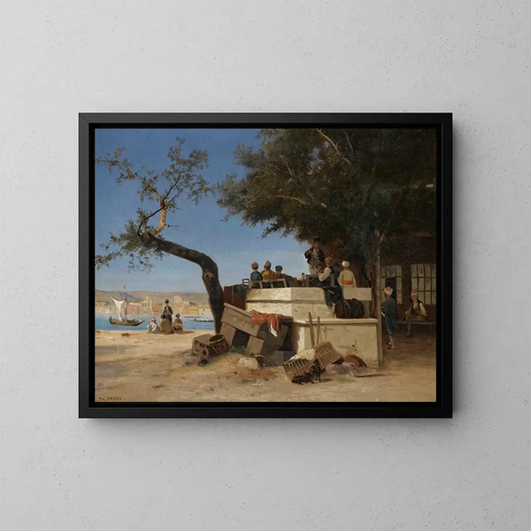 At the Café - Charles Théodore Frère — framed artwork on a wall