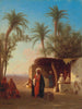 Dorp in de Algerijnse woestijn - Charles Théodore Frère — weergave van het kunstwerk