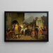 De vertrek van Maria van Bourgondië voor de valkenjacht - Charles Tilmont — ingelijst kunstwerk aan de muur
