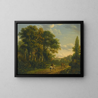 Charles Towne - A Horseman And Figures On A Country Lane.webp